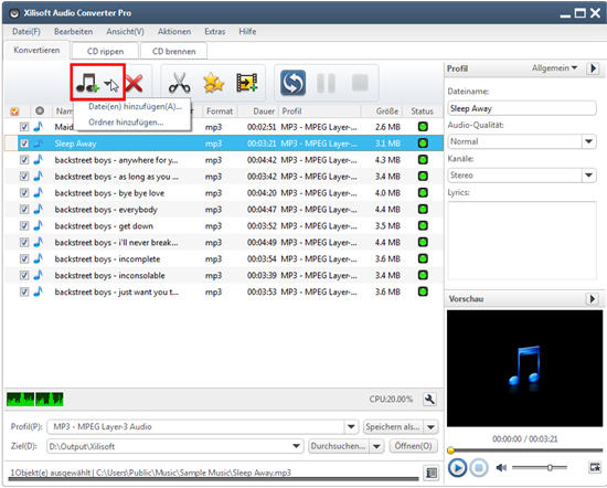 Xilisoft Audio Converter Pro Anleitung