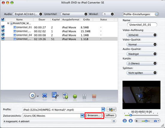 Xilisoft DVD to iPod Converter for Mac