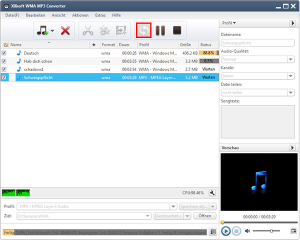 Xilisoft WMA MP3 Converter